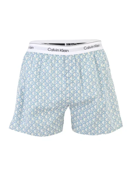 Calvin Klein Underwear Boksarice svetlo modra / črna bela