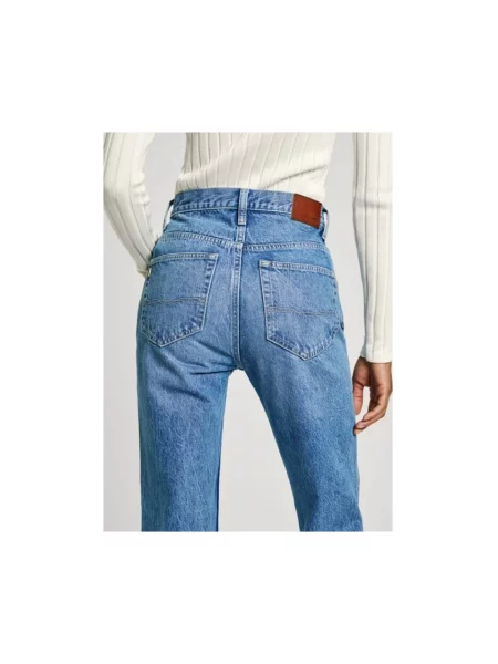 Jeansy Pepe Jeans z wysoką talią niebieskie