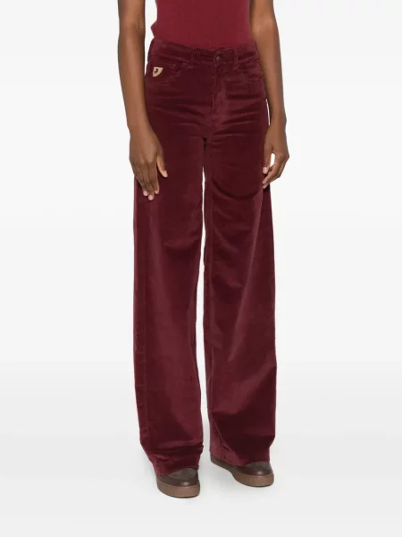 Pantaloni Lois Jeans de catifea cord cu 5 buzunare roșu