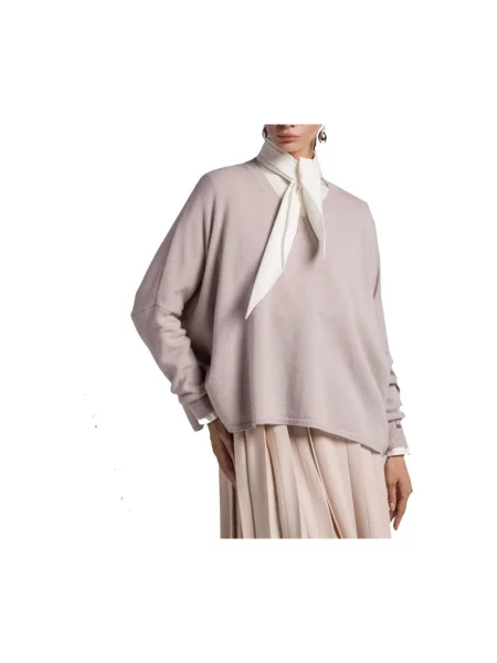 Sweter Herno z kaszmiru fioletowy
