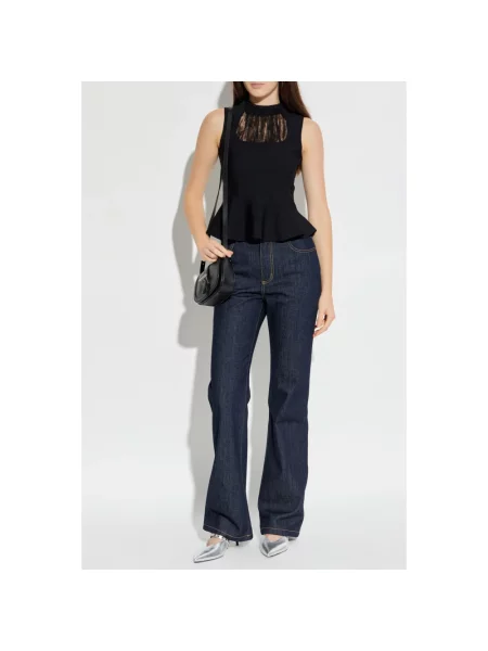Top Alexander Mcqueen ze stójką czarny