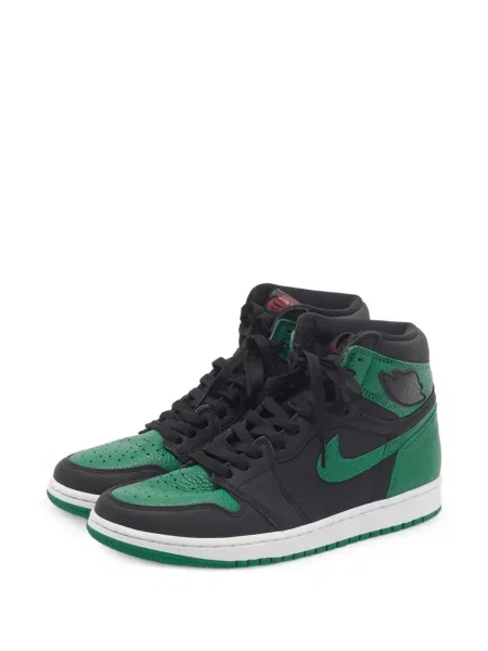 Ретро маратонки Jordan Air Jordan 1 с връзки с дантела черно