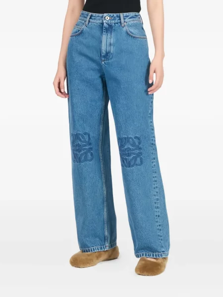 Blugi Loewe cu broderie albastru