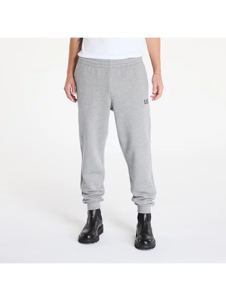 Спортен панталон Emporio Armani мъжки с меланжов десен сиво
