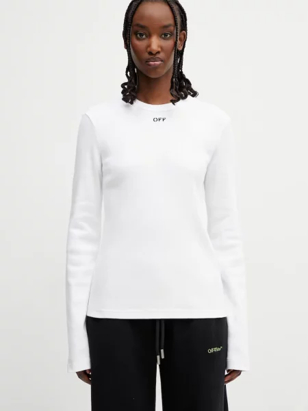 Μακρυμάνικος τοπ Off-white λευκό