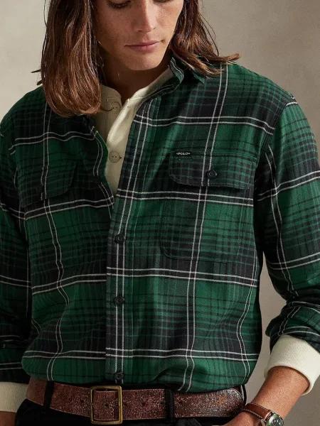 Сорочка Polo Ralph Lauren regular класичний комір зелений