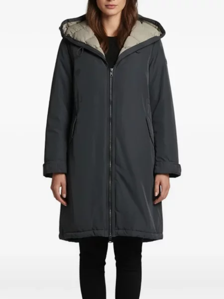 Palton Weekend Max Mara cu glugă gri