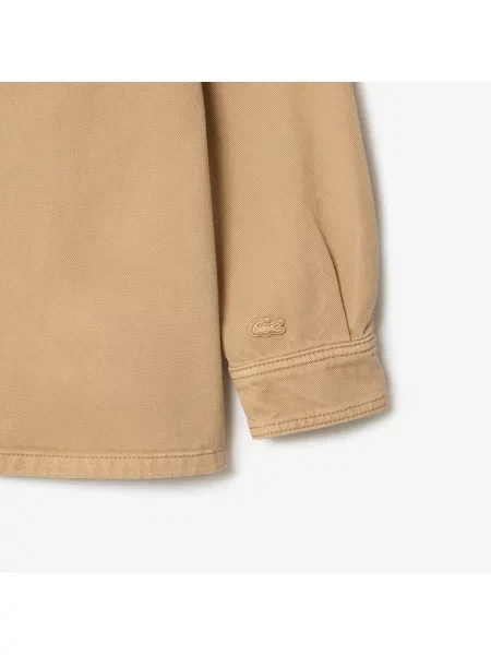 Lacoste Denimowa Koszula Oversize brązowa