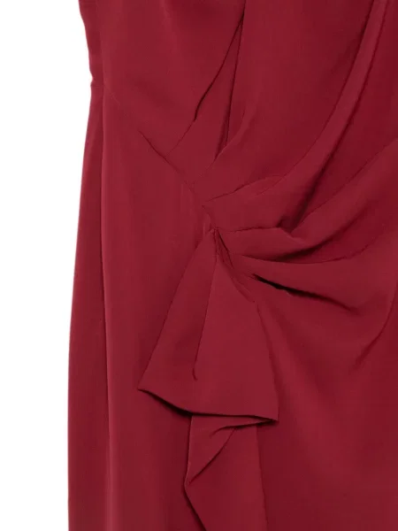 Rochie midi Max Mara cu decolteu în V drapată roșu