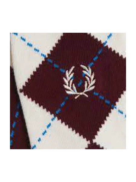 Șosete Fred Perry cu model argyle din jacard