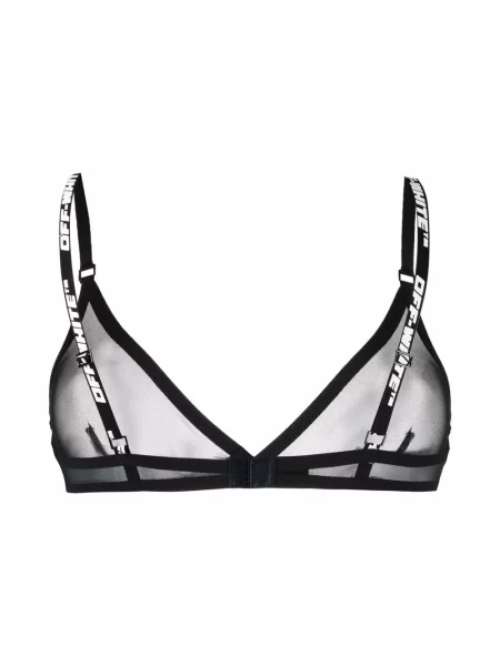Podprsenka Off-white se síťovinou bílá