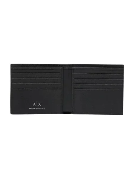 Portfel Armani Exchange z logo czarny