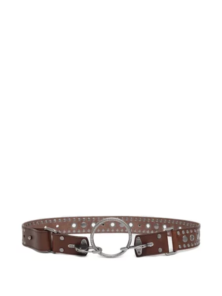 Curea Martine Rose din piele cu tepi roz