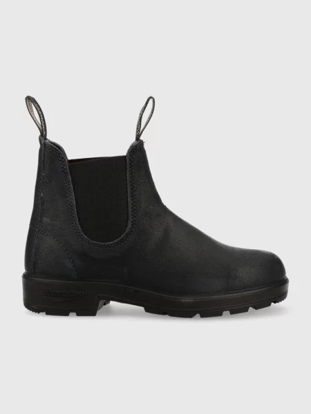 Botine chelsea Blundstone cu toc plat din piele de căprioară albastru