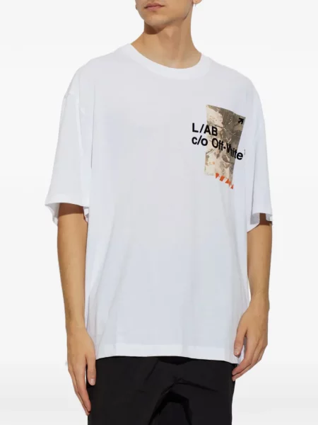 Μπλούζα L/ab C/o Off-white με σχέδιο λευκό