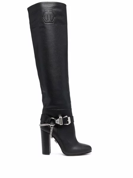 Kozačky Philipp Plein s přezkou černé