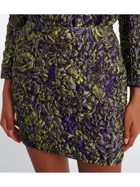 Fustă Balmain din jacard violet