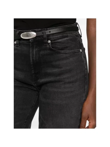 Szerokie jeansy 7 For All Mankind z wysoką talią czarne