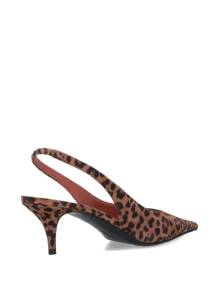 Pantofi cu toc Amina Muaddi slingback maro