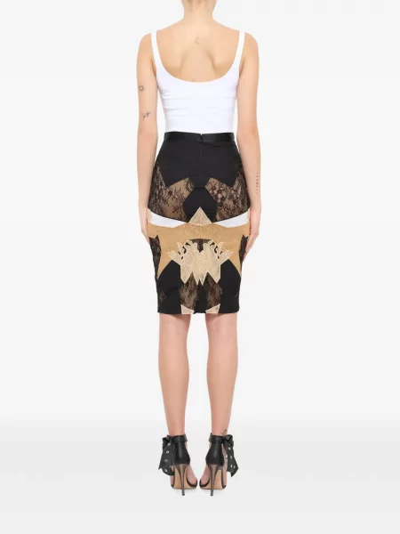 Fustă midi Givenchy din dantelă negru