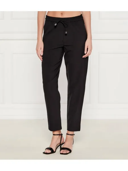 Marella SPORT Nadrág BRUNO | Tapered fit gyapjú hozzáadásával fekete