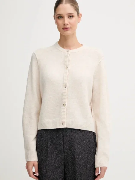 Жилетка с вълна OUI дамска бежово