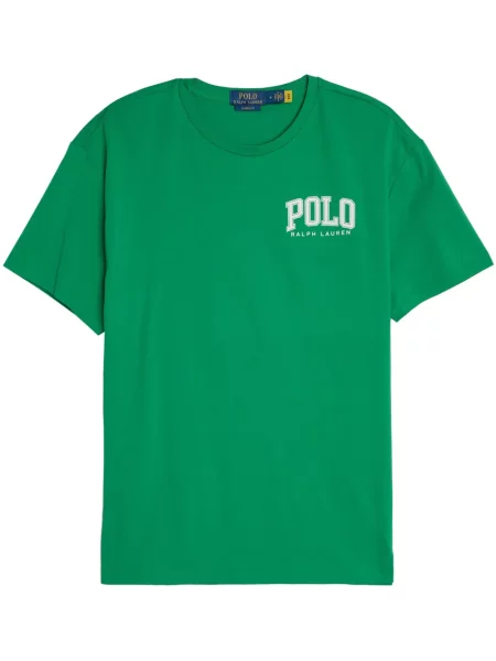 Haftowane сhinosy Polo Ralph Lauren z twillu do biegania niebieskie