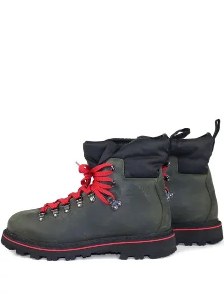 Botine Monpiz cu șireturi din dantelă verde