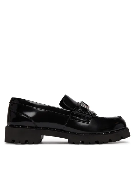 Karl Lagerfeld mocasini de piele LOWELL negru