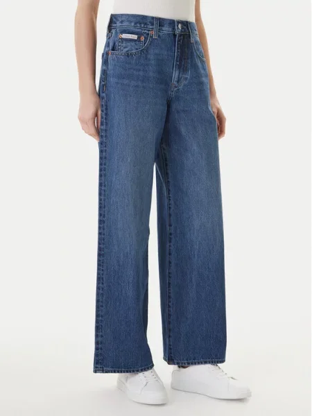 Calvin Klein Jeans Blugi Bleumarin Wide Leg