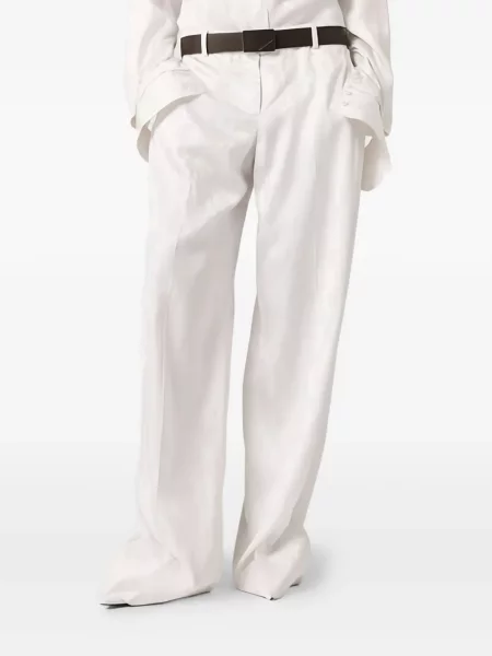 Pantaloni Stella Mccartney din jacard alb
