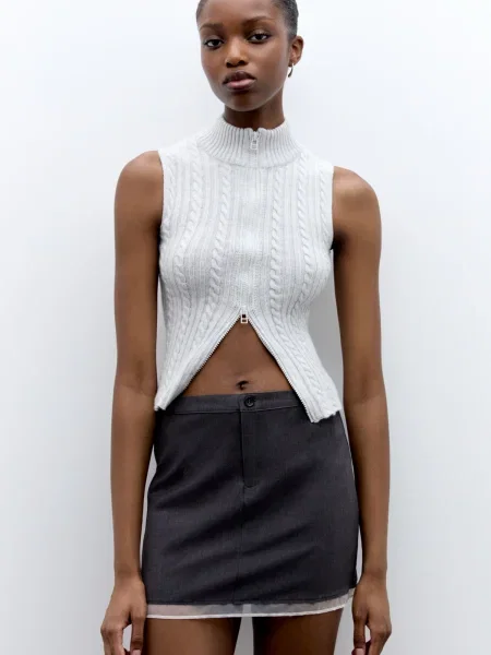 Pull&Bear Krilo temno siva bela