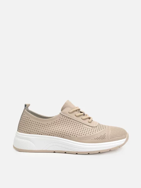 Шкіряні Кросівки YUKI бежевий