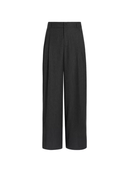 Pantaloni Dolce & Gabbana cu dungi de flanelă gri