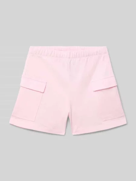 Szorty z dzianiny dresowej o kroju regular fit z naszywką z logo Champion różowe