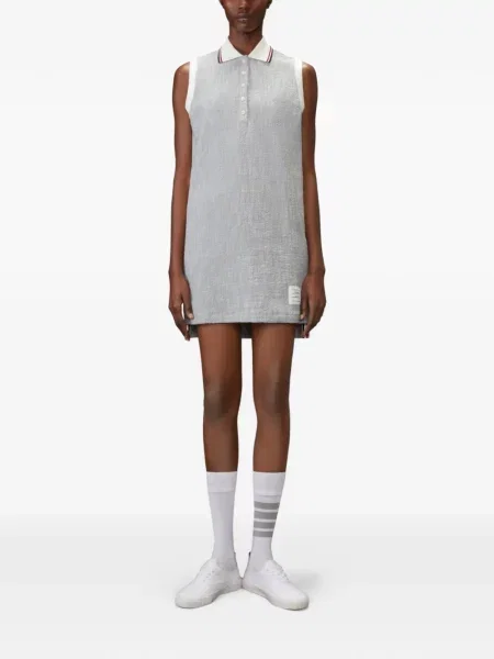 Rochie Thom Browne fără mâneci din tweed gri