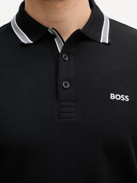 BOSS Green лонгслів Plisy зелений