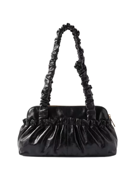 Geantă shopper Marni cu volane negru