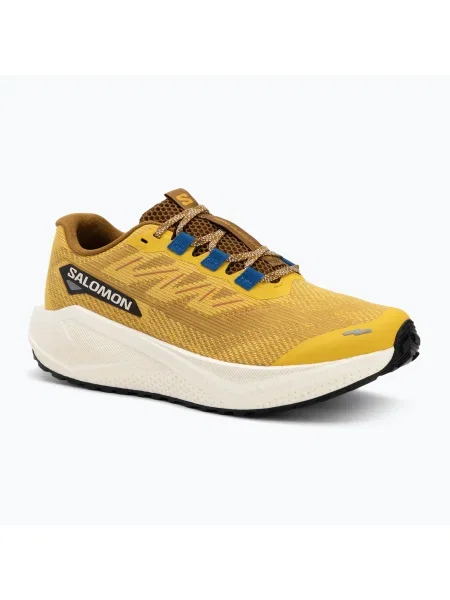 Мъжки обувки за бягане Salomon Aero Blaze 3 GRVL spicy mustard/vanilla ice/nautical blue синьо