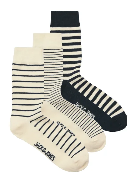 JACK & JONES Nogavice JACGALE svetlo bež črna