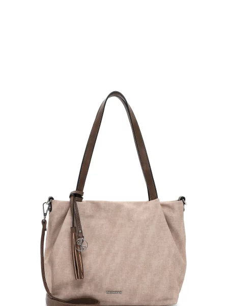 Emily & Noah Shopper torba Elke / sivkasto / tamno smeđa bež