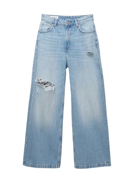 Pull&Bear Jeans TIRO MEDIO denim albastru
