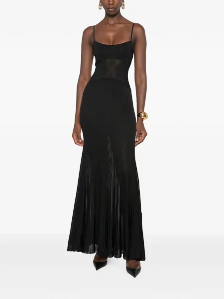 Rochie maxi Galvan London plasă negru