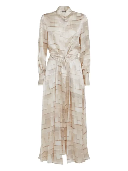 Rochie midi Kiton de mătase