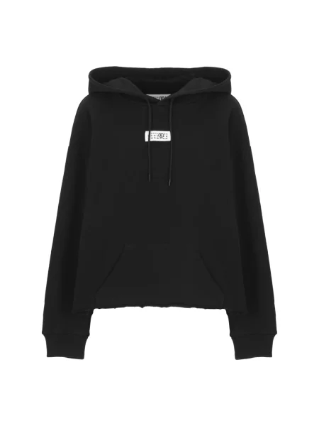 Bluza z kapturem Mm6 Maison Margiela z kapturem czarna