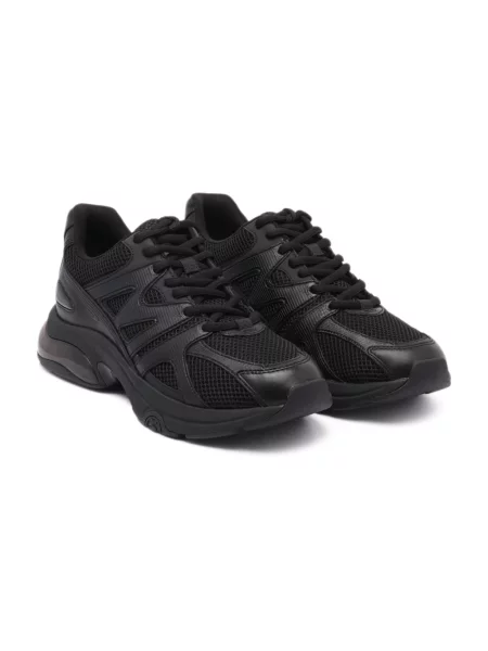 Sneakersy Michael Kors skórzane z siateczki na siłownię czarne