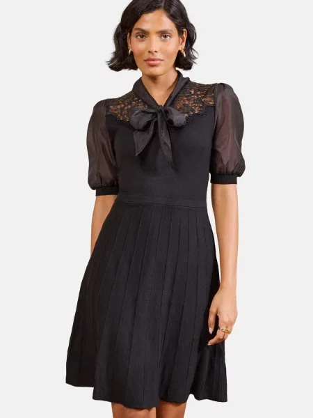Love & roses Rochie tricotat negru
