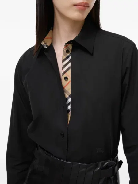 Klasická poplínová košile Burberry černá
