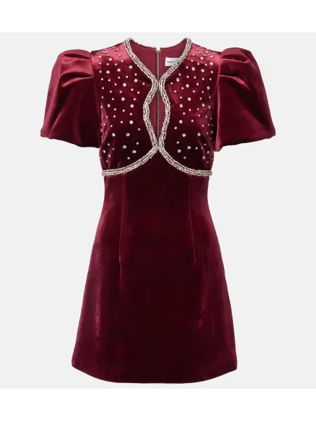 Rochie Rebecca Vallance de catifea bordo