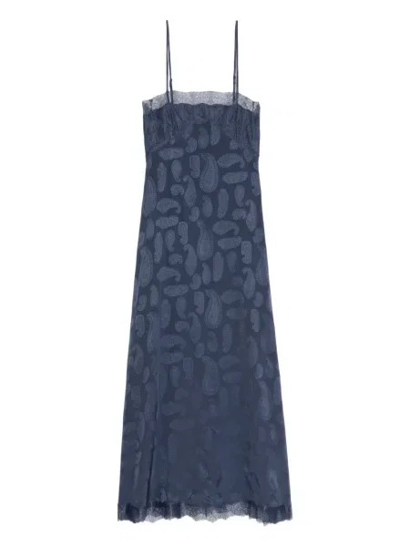Rochie Zadig&voltaire cu model paisley din dantelă de costum albastru